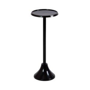 Round Black Metal Layla Accent Table