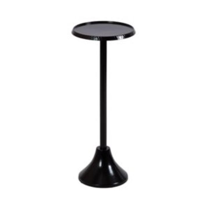 Round Black Metal Layla Accent Table
