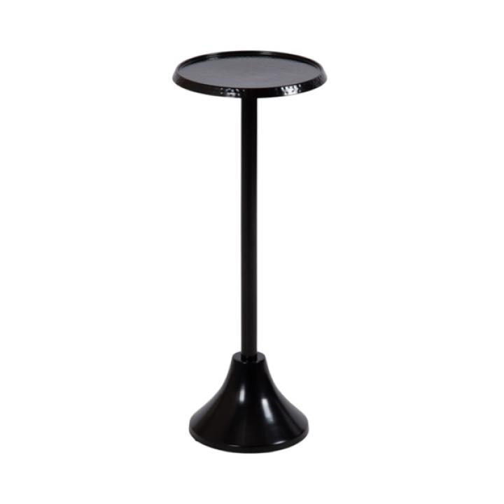 Round Black Metal Layla Accent Table