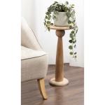 Round Natural Wood Jess Accent Table