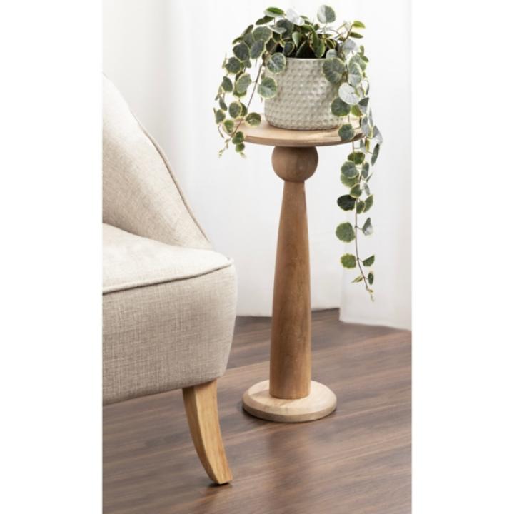 Round Natural Wood Jess Accent Table