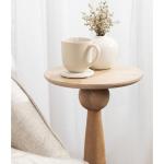 Round Natural Wood Jess Accent Table