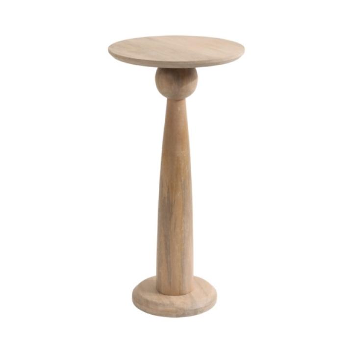 Round Natural Wood Jess Accent Table