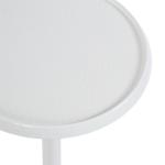 Round White Metal Layla Accent Table