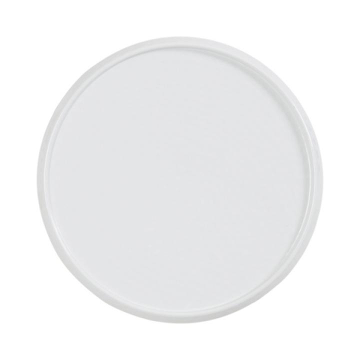 Round White Metal Layla Accent Table