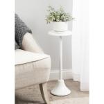 Round White Metal Layla Accent Table