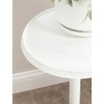 Round White Metal Layla Accent Table