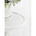 Round White Metal Layla Accent Table