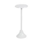 Round White Metal Layla Accent Table