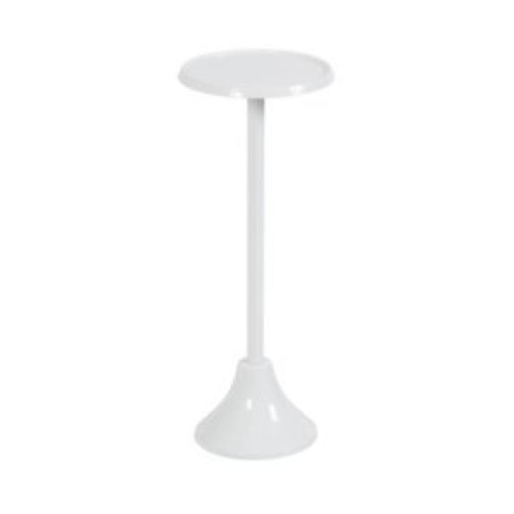 Round White Metal Layla Accent Table