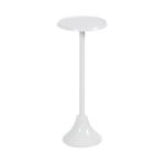 Round White Metal Layla Accent Table