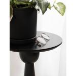 Round Black Wood Jess Accent Table
