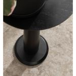 Round Black Wood Jess Accent Table