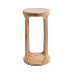 Round Natural Wood Dani Accent Table