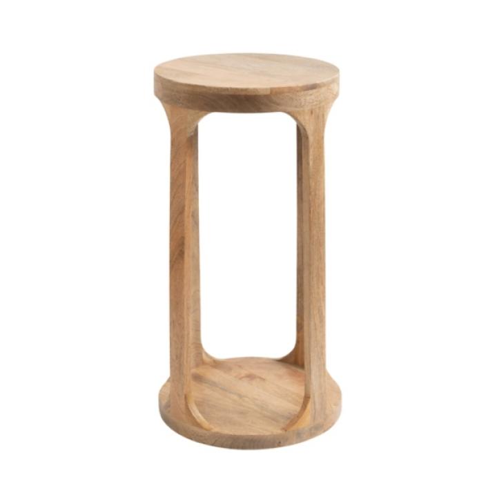 Round Natural Wood Dani Accent Table