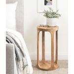 Round Natural Wood Dani Accent Table