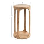 Round Natural Wood Dani Accent Table