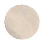 Round Whitewashed Wood Dani Accent Table