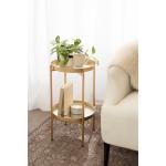 Round Gold Mirrored Foldable Accent Table
