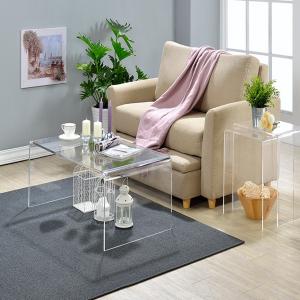Clear Acrylic Curved Edge Coffee Table