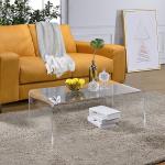 Clear Acrylic Curved Edge Coffee Table
