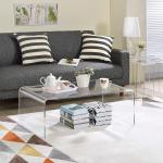 Clear Acrylic Curved Edge Coffee Table