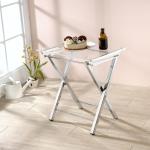 Clear Acrylic Folding TV Tray Tables, Set of 2