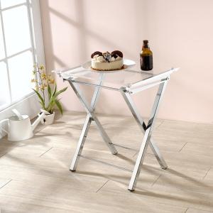 Clear Acrylic Folding TV Tray Tables, Set of 2