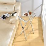 Clear Acrylic Folding TV Tray Tables, Set of 2