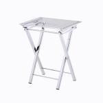 Clear Acrylic Folding TV Tray Tables, Set of 2