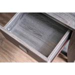 Charcoal Wood Single Drawer Side Table