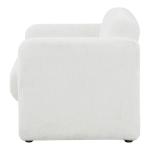 White Boucle Modern Accent Chair