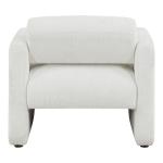 White Boucle Modern Accent Chair