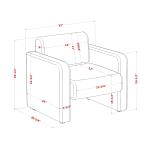 White Boucle Modern Accent Chair