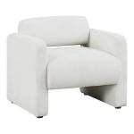 White Boucle Modern Accent Chair