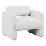 White Boucle Modern Accent Chair