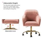 Pink Velvet Swivel Jacyln Office Chair