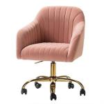 Pink Velvet Swivel Jacyln Office Chair