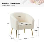 Ivory Sherpa Venice Accent Chair