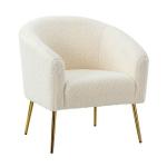 Ivory Sherpa Venice Accent Chair