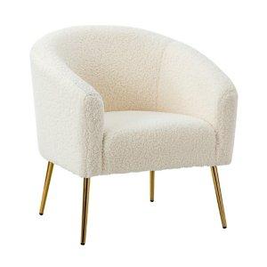 Ivory Sherpa Venice Accent Chair