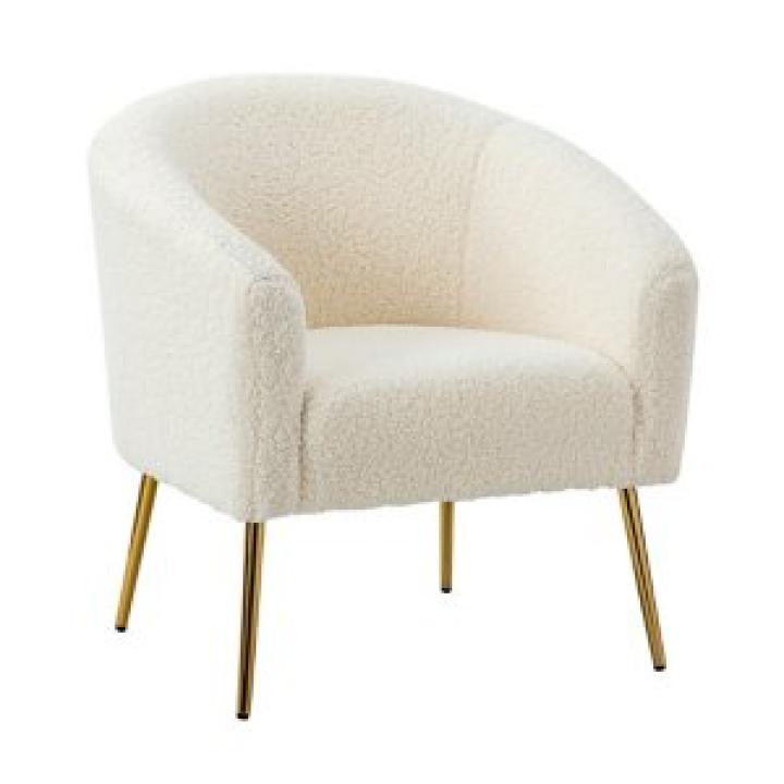 Ivory Sherpa Venice Accent Chair