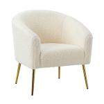 Ivory Sherpa Venice Accent Chair