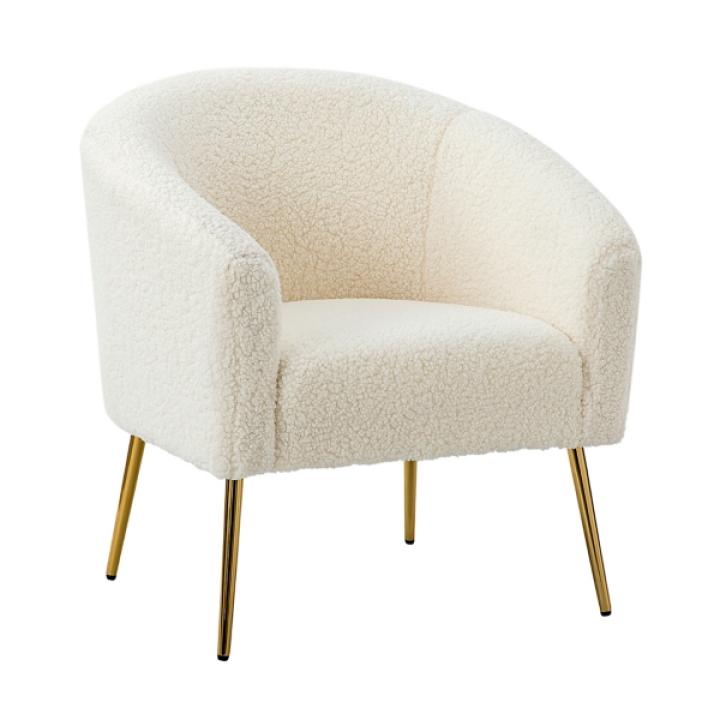 Ivory Sherpa Venice Accent Chair