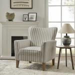 Gustaf Gray Striped Armchair