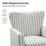 Gustaf Gray Striped Armchair