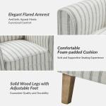 Gustaf Gray Striped Armchair