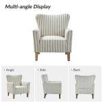 Gustaf Gray Striped Armchair