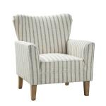 Gustaf Gray Striped Armchair