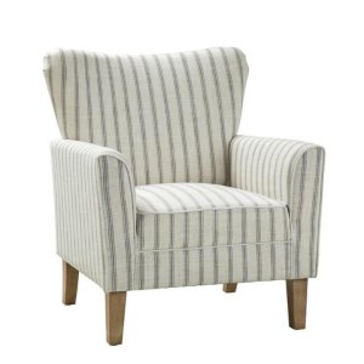 Gustaf Gray Striped Armchair